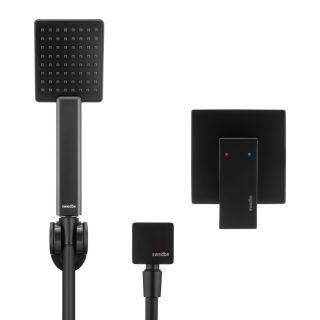 Встраиваемый смеситель для душа Swedbe Platta 5551B с лейкой чёрный